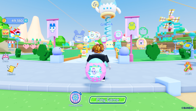 ¡Tamagotchi llega a Roblox! ¡Juega a Tamagotchi Party en un espacio virtual con personajes populares de Tamagotchi!